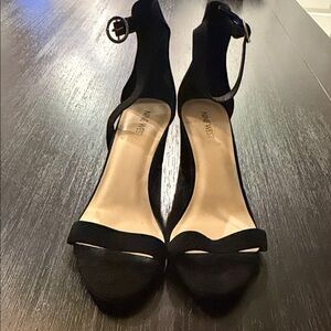 Nine West Black Ankle Strap Heels